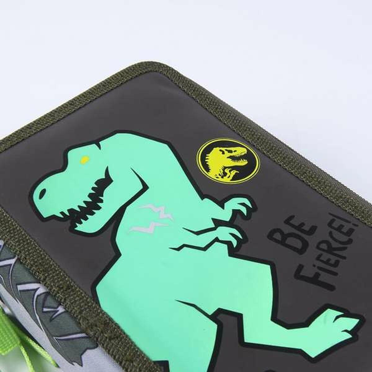 Estuche Escolar con Accesorios Jurassic Park Multicolor Verde oscuro