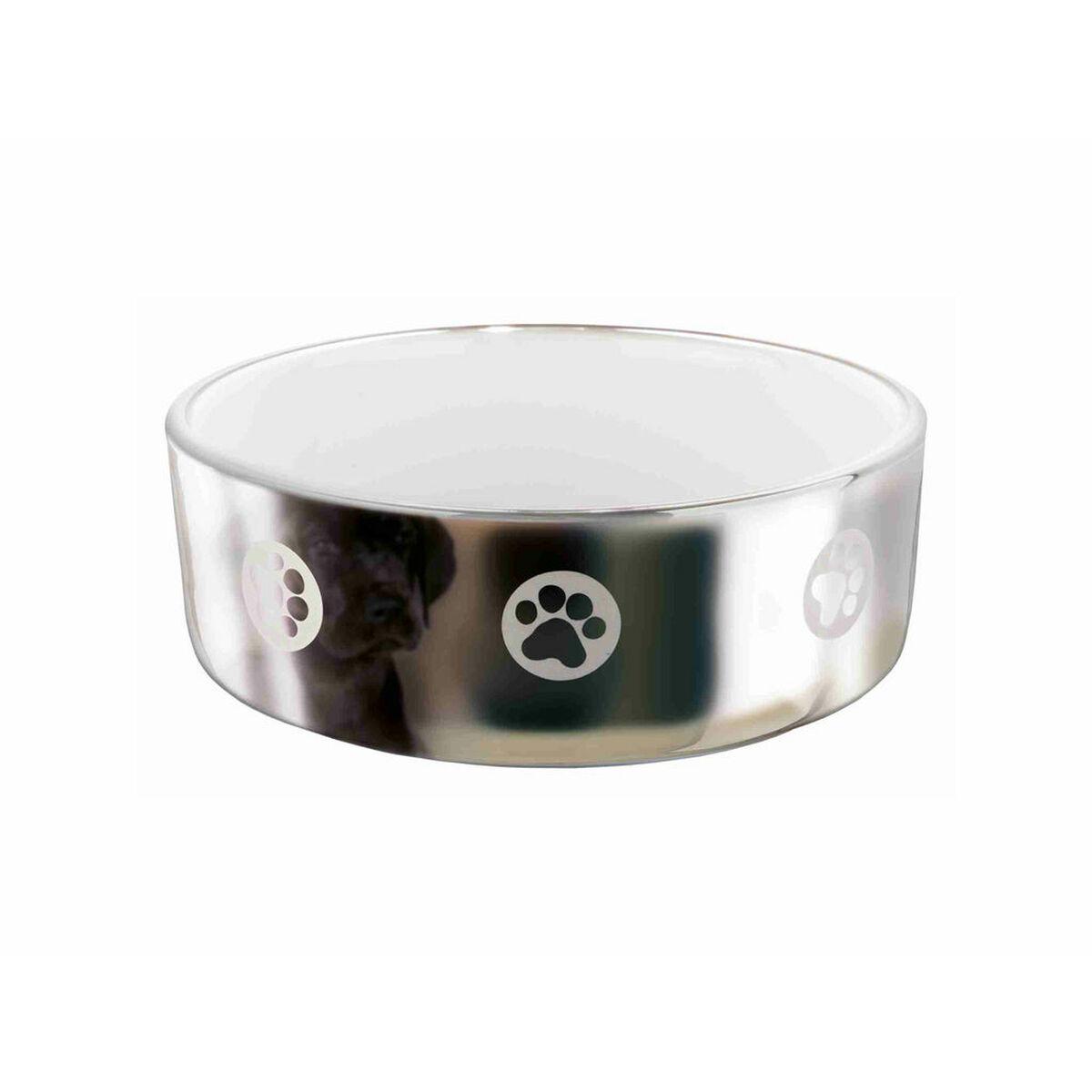 Comedero para Perro Trixie Blanco Plateado 1,5 L