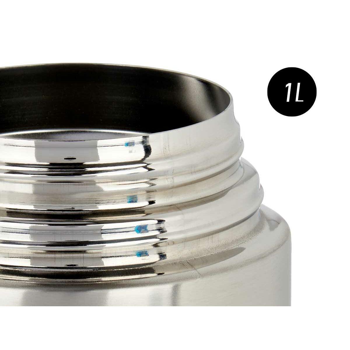 Termo para Alimentos Kinvara Acero Negro Metal Polipropileno 1 L 11,5 x 19,5 x 11,5 cm