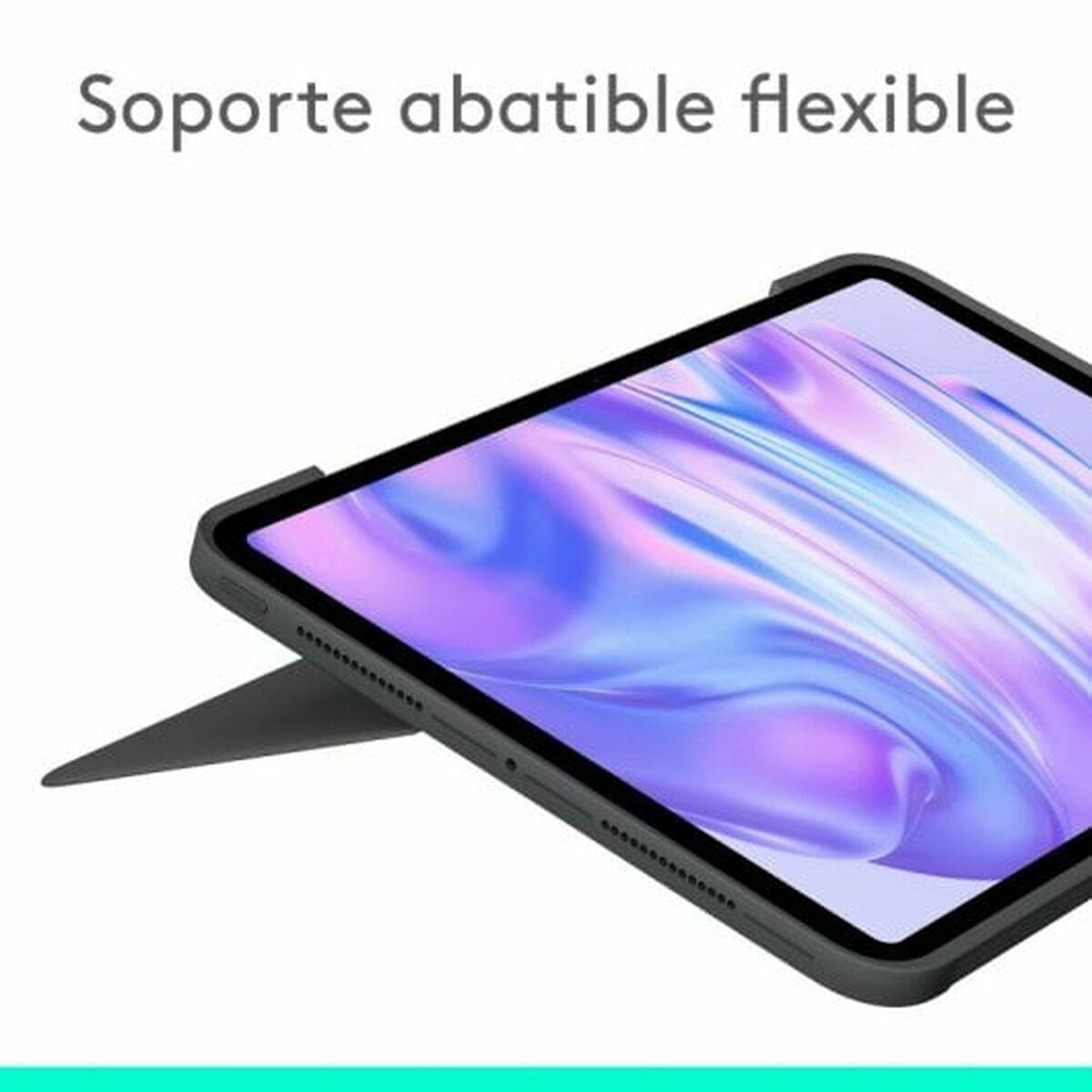 Funda para Tablet y Teclado Logitech 920-012772 Grafito QWERTY