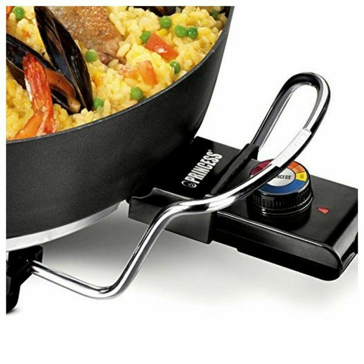 Cazuela Eléctrica Multiusos Princess Negro Madera Metal Aluminio 1800 W Ø 35 cm (Reacondicionado C)