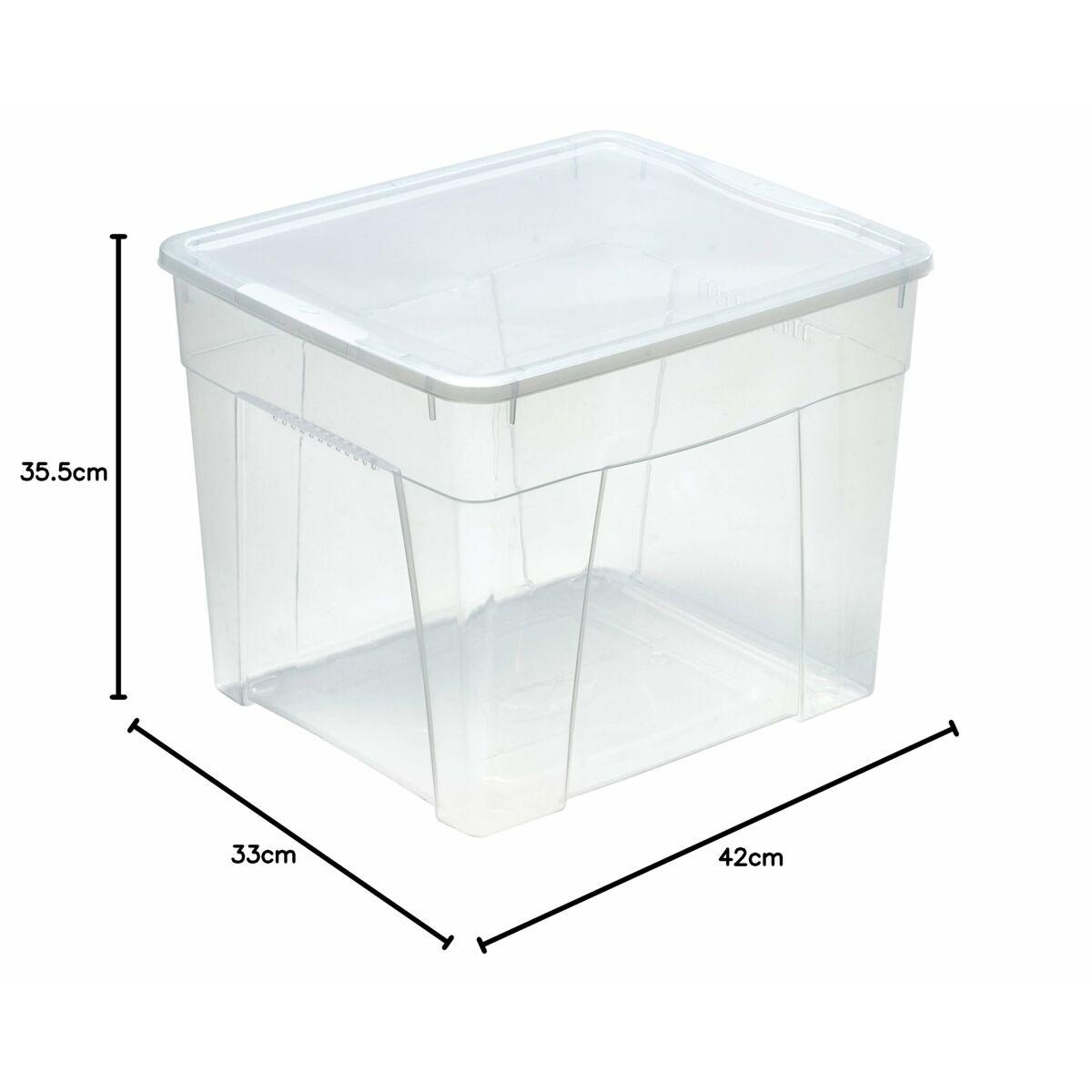 Cubo contenedor Mondex space box 4 h 34,5l Transparente Polipropileno 34,5 L 42 x 35 x 33 cm