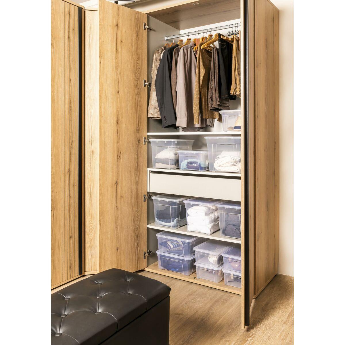 Cubo contenedor Mondex space box 4 h 34,5l Transparente Polipropileno 34,5 L 42 x 35 x 33 cm