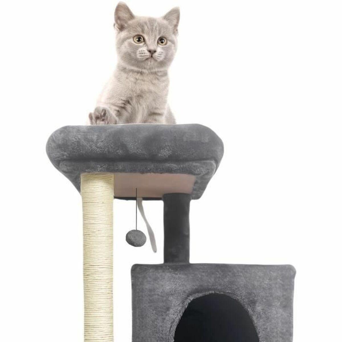 Rascador para Gatos FLOPI Dark Gris Felpa Madera (1 unidad)