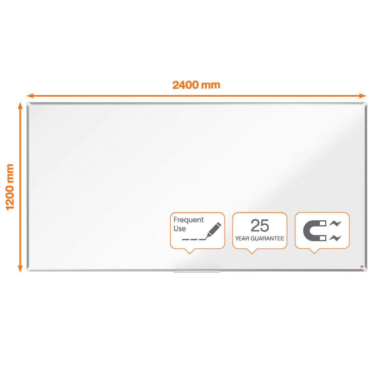 Pizarra magnética Nobo Premium Plus Blanco Aluminio 240 x 120 cm