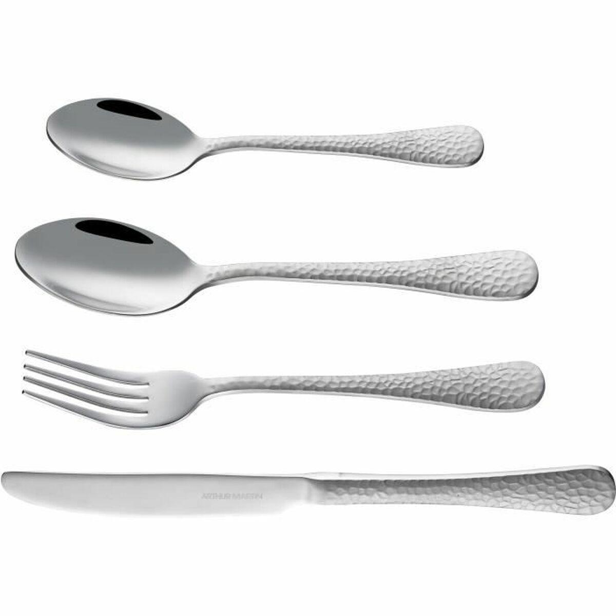 Cubertería Arthur Martin AM4463 Gris Acero Inoxidable 24 Piezas