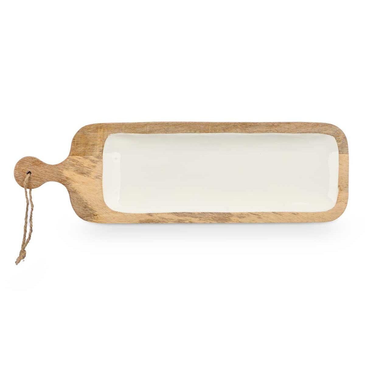 Bandeja de Aperitivos MALI-798 W Blanco 50,7 x 3 x 14 cm (6 Unidades)