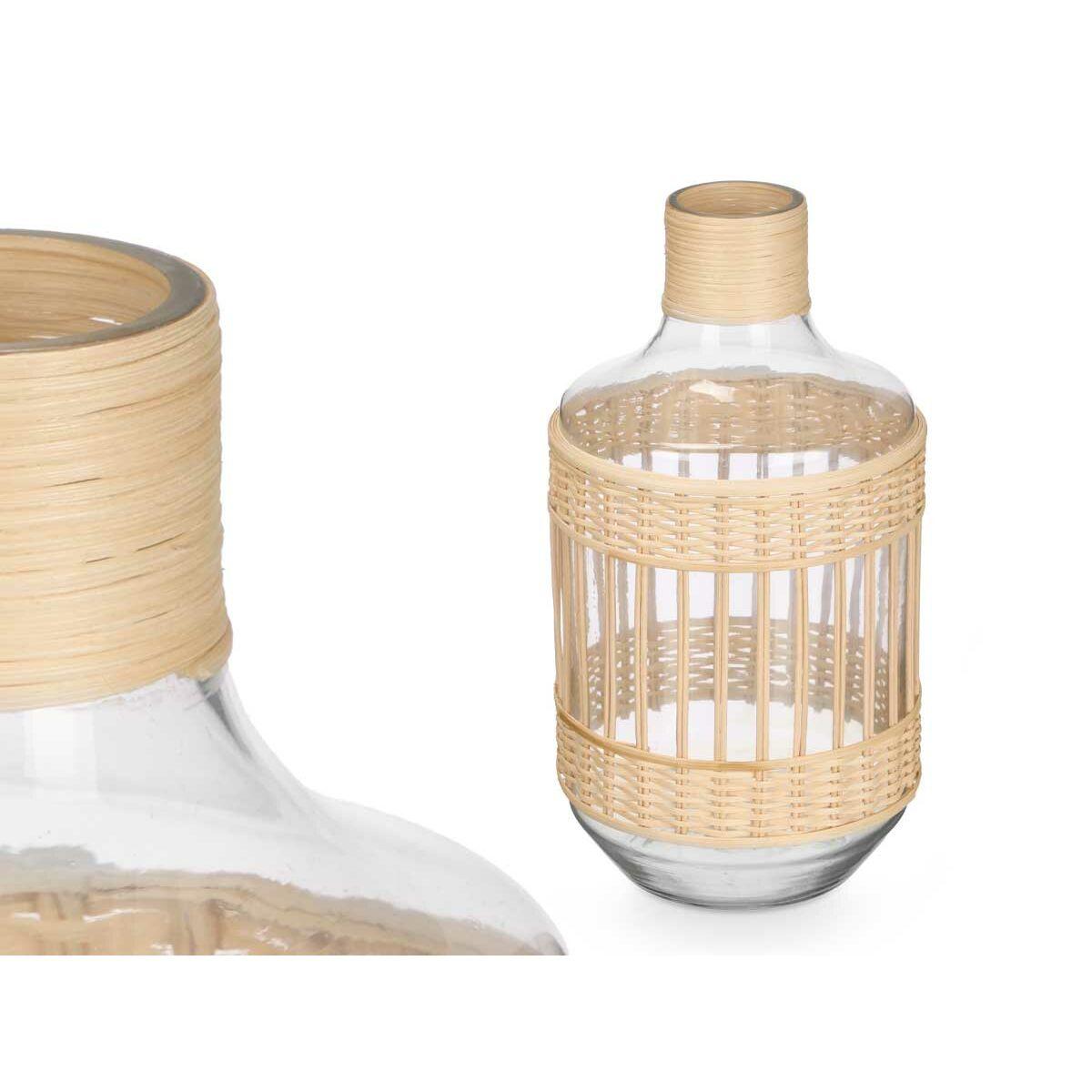 Jarra decorativa SG-30553 Transparente Natural 18 x 34 x 18 cm (4 Unidades)