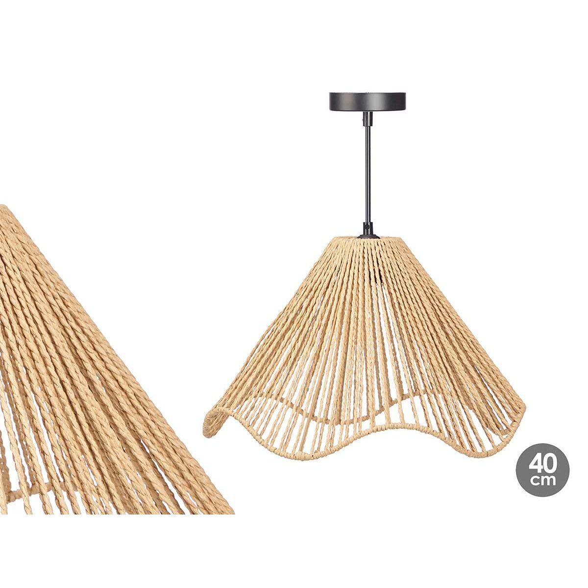 Lámpara de Techo 23B545C Negro Natural Metal Papel Plástico 40 W 40 x 25 x 40 cm (4 Unidades)