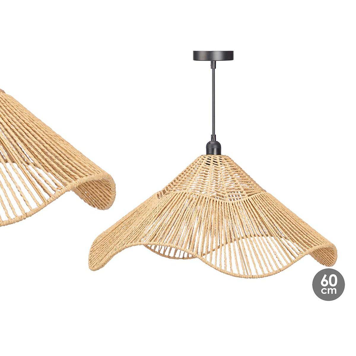 Lámpara de Techo 23B546 Negro Natural Metal Papel 40 W 59 x 27 x 59 cm (4 Unidades)