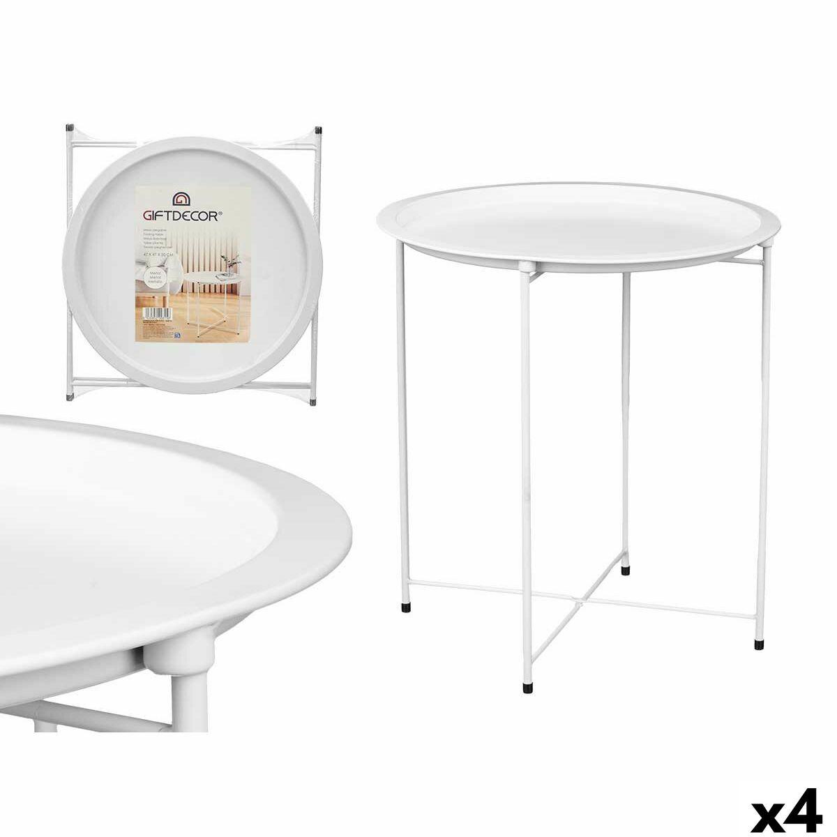 Mesa Auxiliar Plegable WR4405.1 Blanco 46,8 x 50,2 x 46,8 cm (4 Unidades)