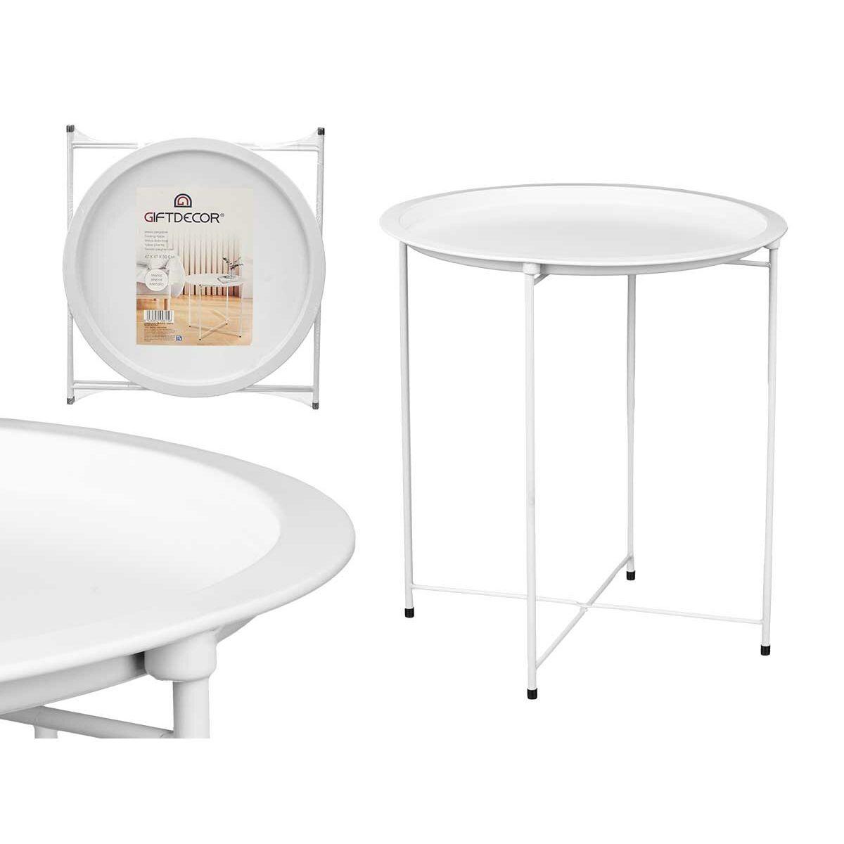 Mesa Auxiliar Plegable WR4405.1 Blanco 46,8 x 50,2 x 46,8 cm (4 Unidades)