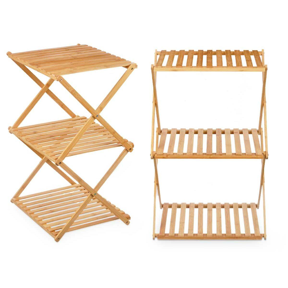 Estantería CH68220-5 Natural Bambú 40 x 62 x 33,5 cm (4 Unidades)