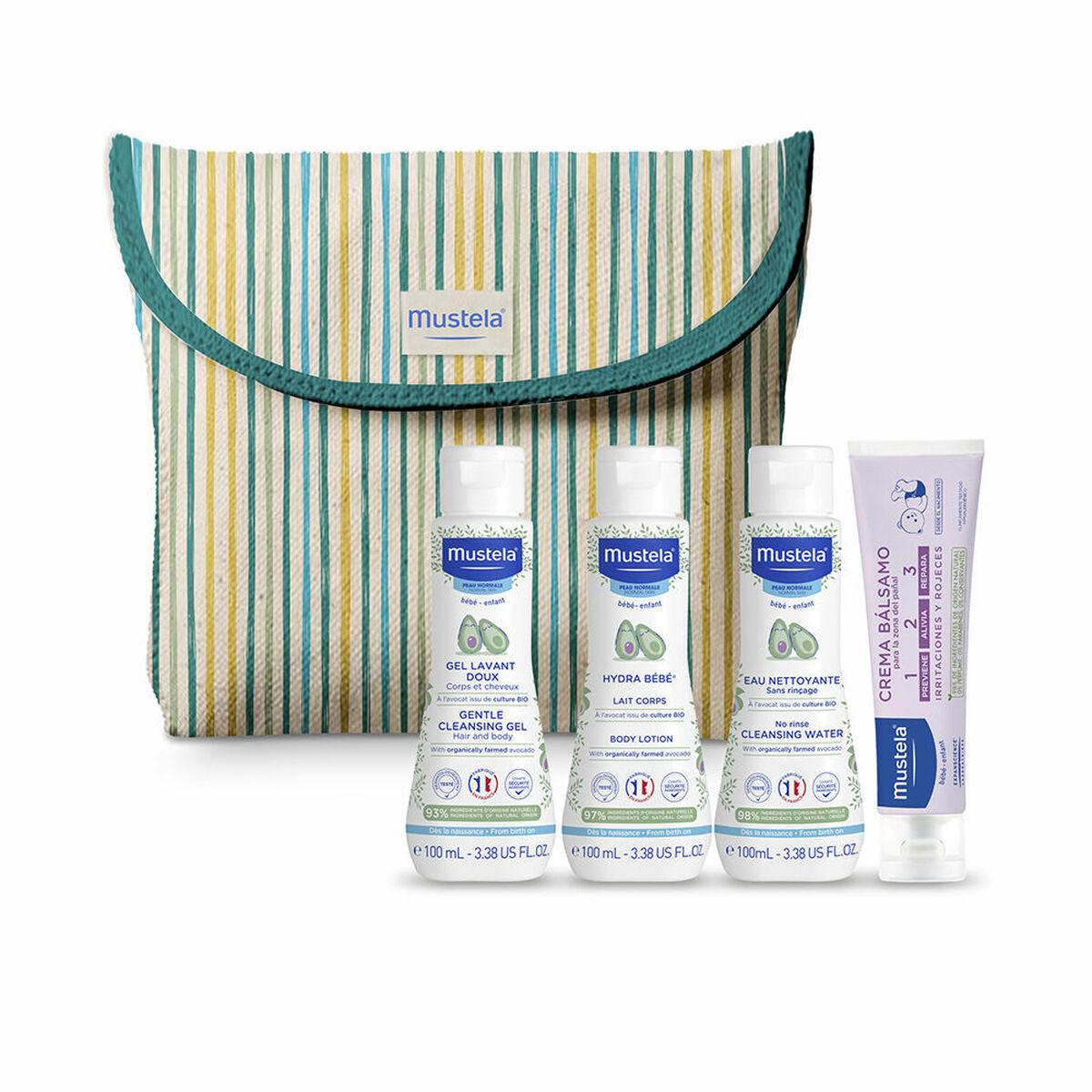Neceser de Viaje Mustela Bebé Neceser Rayas Lote 5 Piezas
