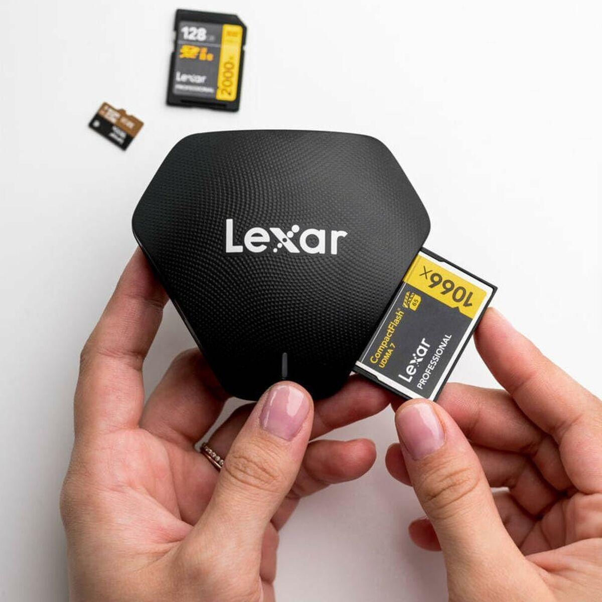 Lector de Tarjetas 3 en 1 Lexar Professional Negro
