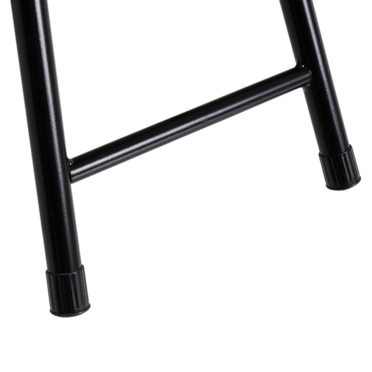Taburete Negro Poliuretano PVC Hierro 30 x 30 x 45 cm
