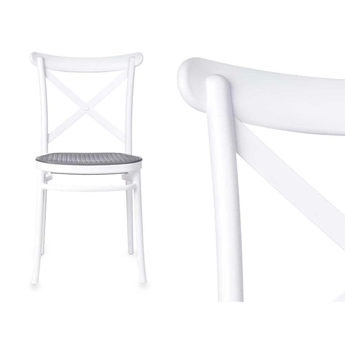 Silla Ibergarden PC-175 Blanco Gris 4 Unidades
