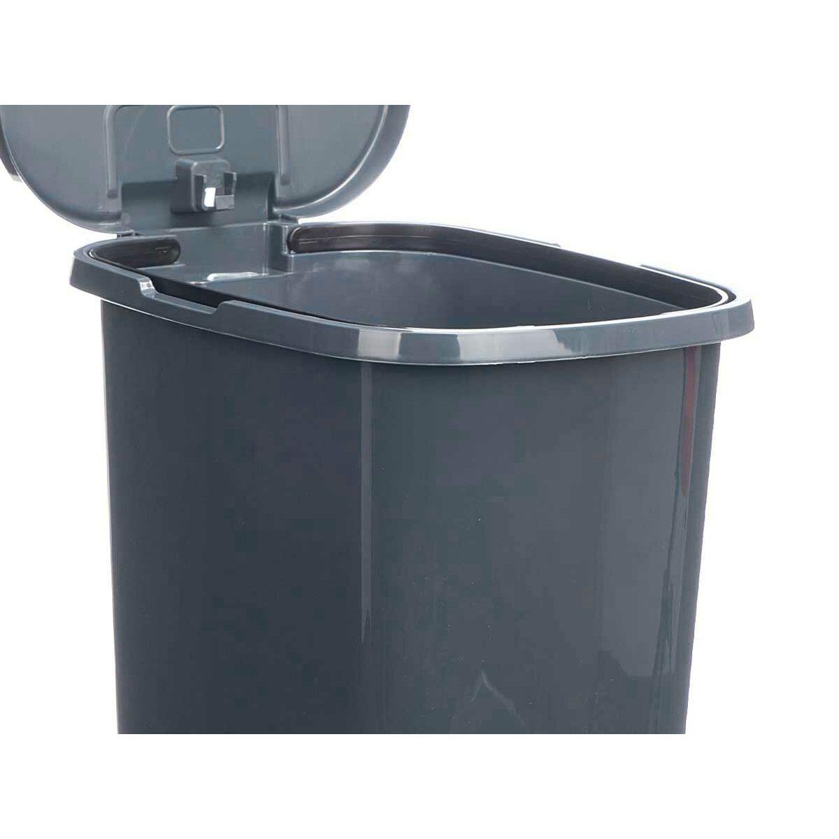Papelera con Pedal ABK-142 Antracita Plástico 25 L (6 Unidades)