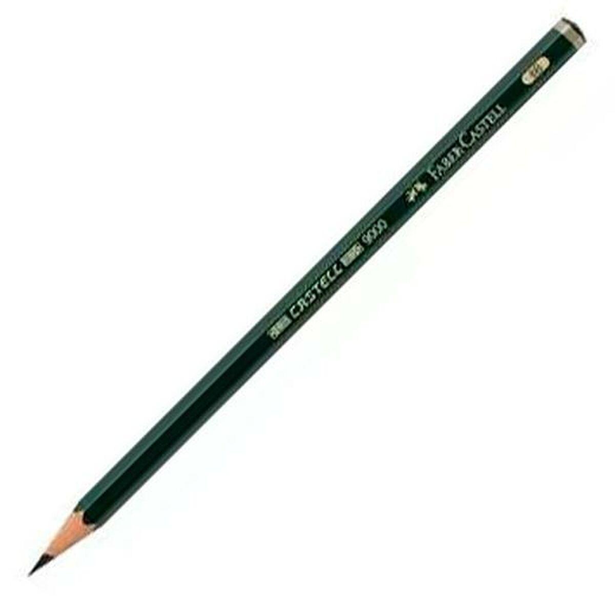 Lápiz Faber-Castell 119006 Hexagonal 6B Negro Verde Ecológico (12 Unidades)