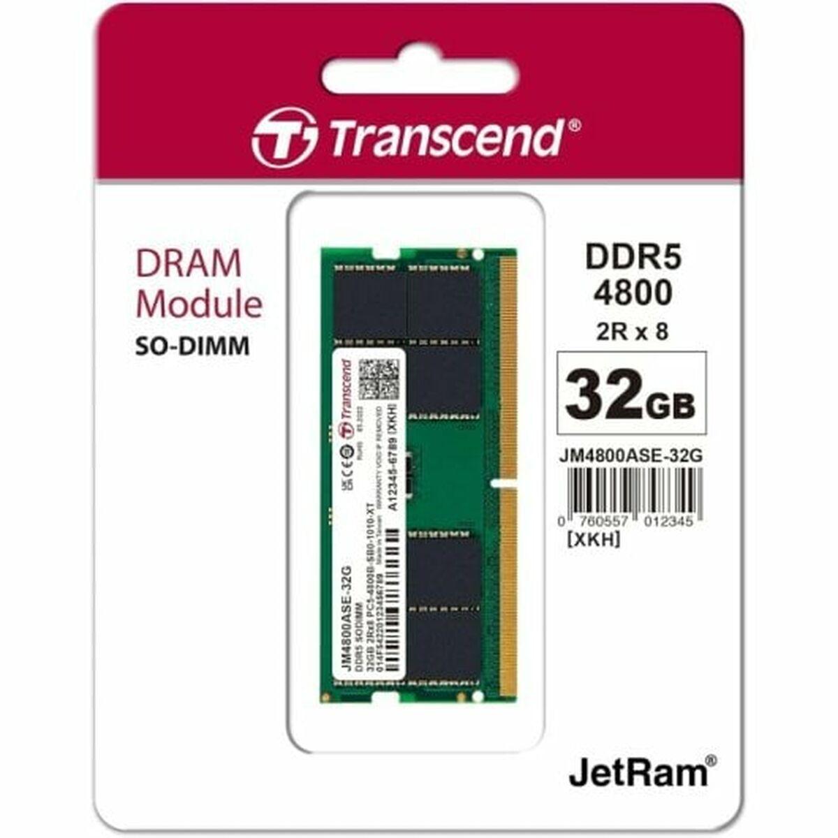 Memoria RAM Transcend 32 GB 4800 MHz CL40 DDR5 SDRAM DDR5