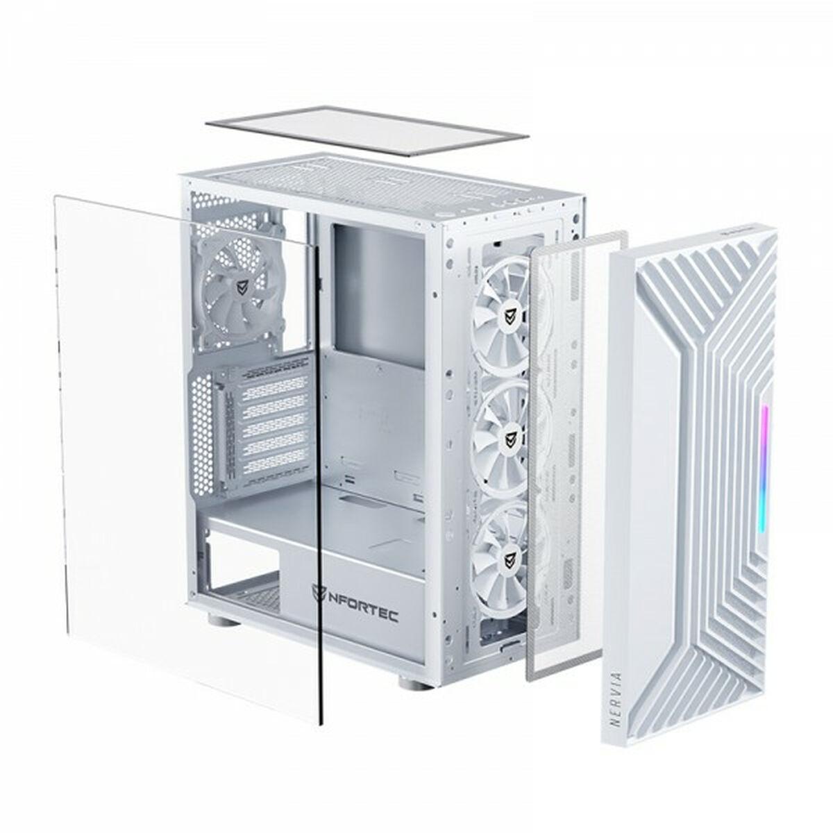 Caja Semitorre ATX Nfortec NF-CS-NERVIA-W Blanco