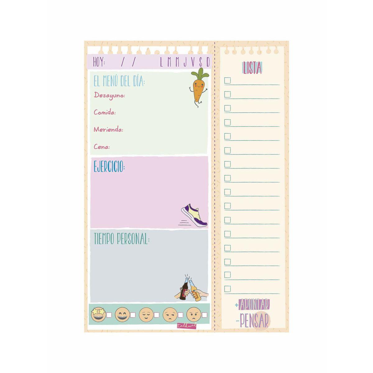 Planificador Diario Finocam TALKUAL 14,8 x 21 cm Blanco