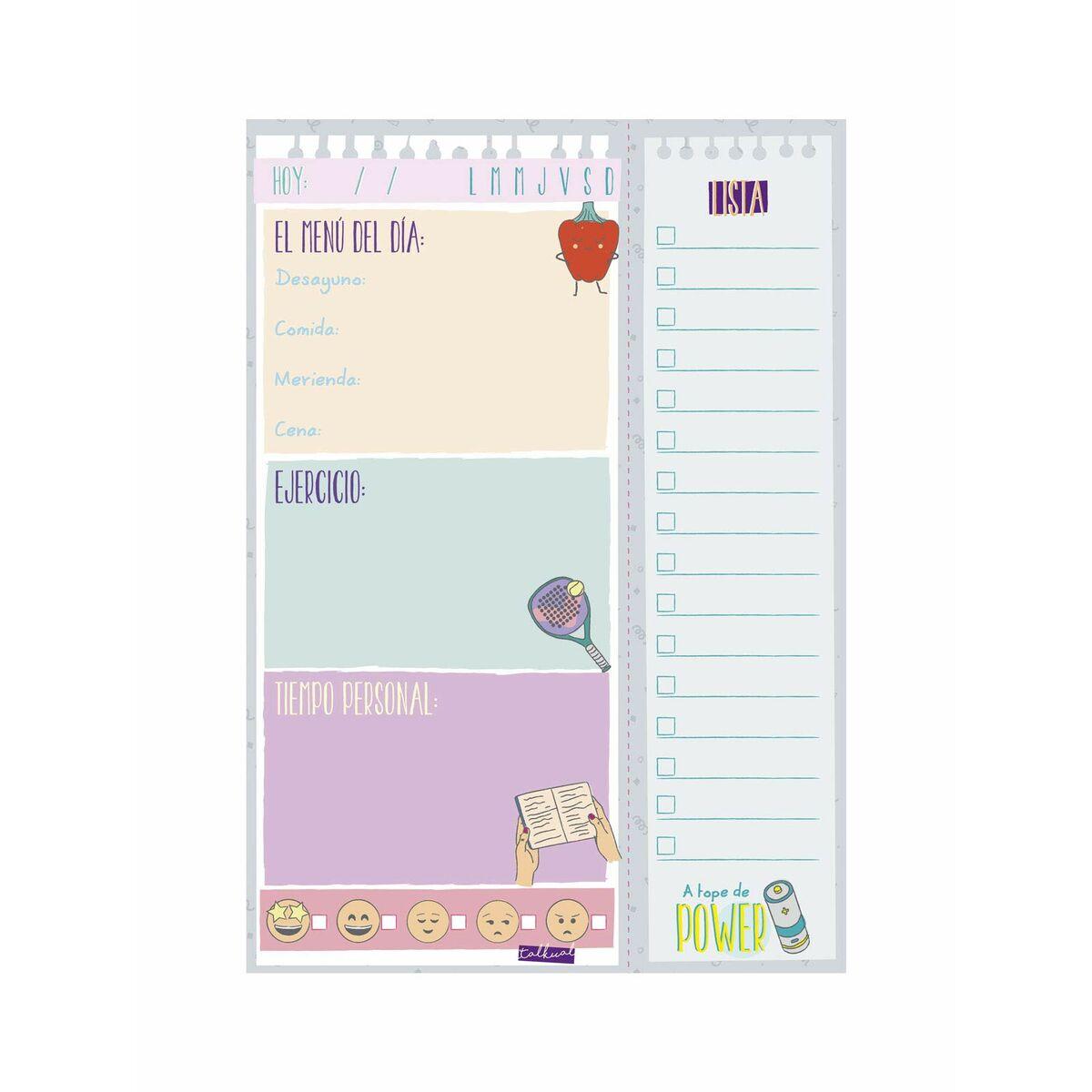 Planificador Diario Finocam TALKUAL 14,8 x 21 cm Blanco