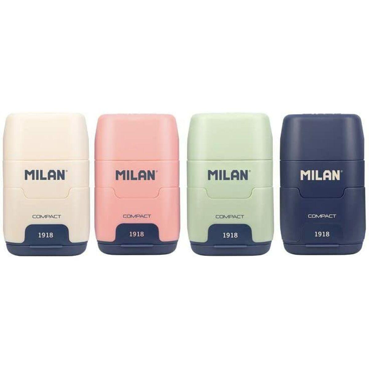 Set de Goma de Borrar y Sacapuntas Milan 1918 Multicolor