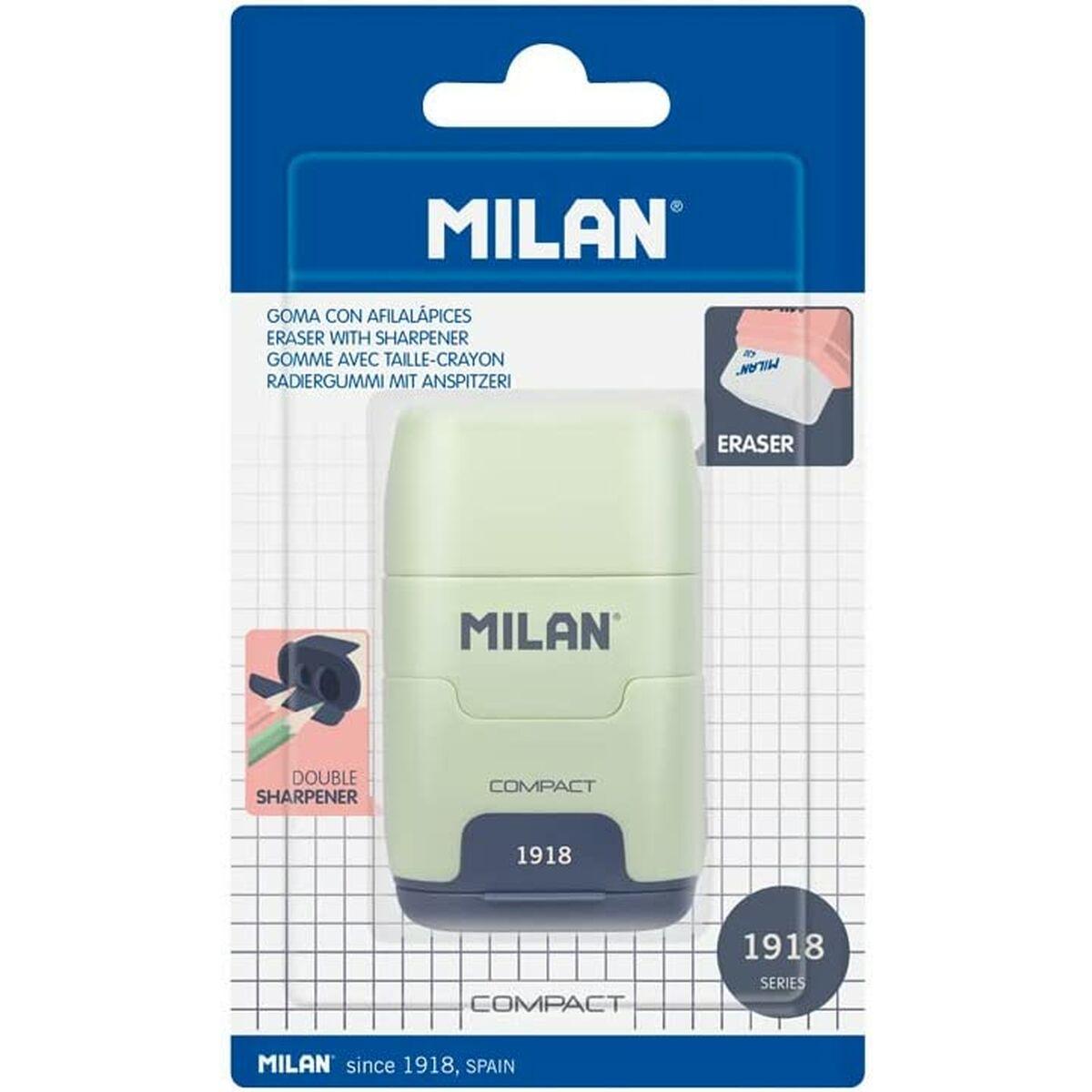 Set de Goma de Borrar y Sacapuntas Milan 1918 Multicolor
