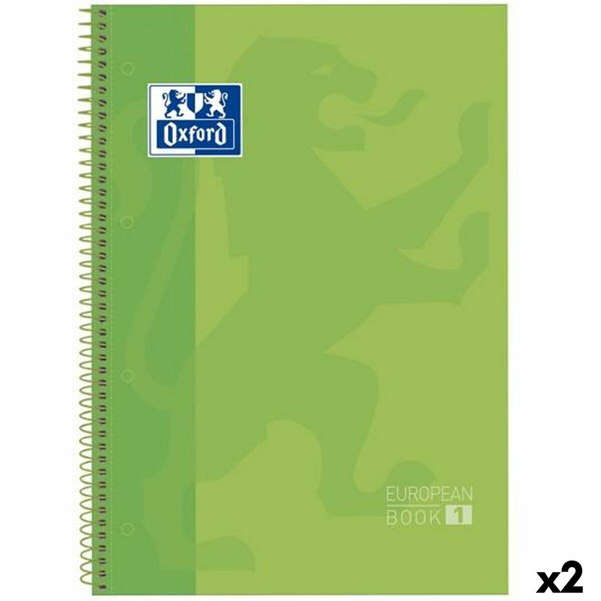 Libreta de Anillas Oxford Classic Europeanbook 1 Write&Erase Verde A4+ 80 Hojas 5 Piezas (2 Unidades)