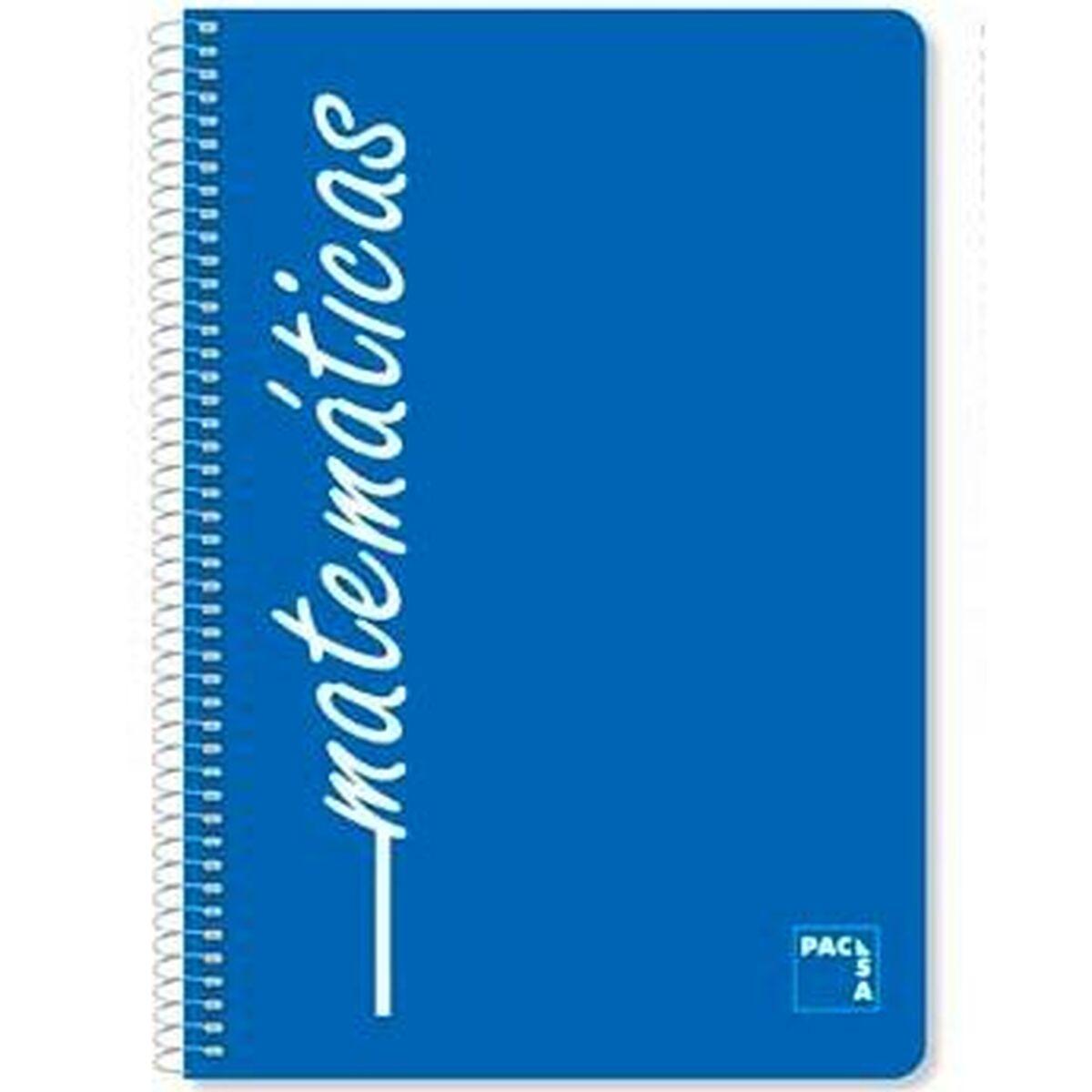 Libreta de Anillas Pacsa MATEMÁTICAS Din A4 80 Hojas 21,5 x 31,5 cm 4 Piezas (6 Unidades)
