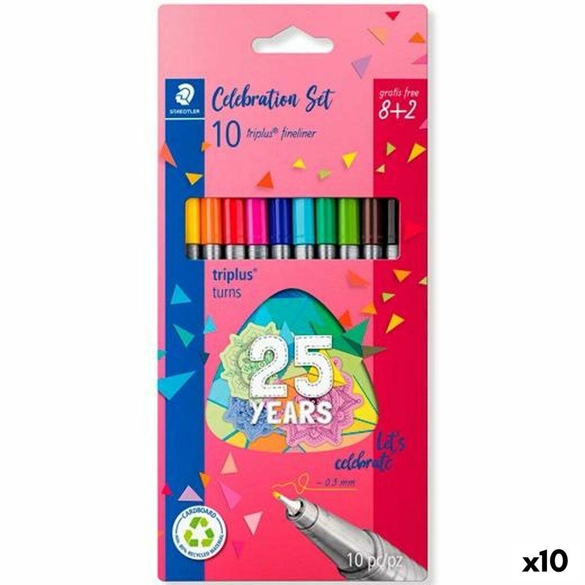 Rotuladores Staedtler Triplus Fineliner 334 Multicolor (10 Unidades)
