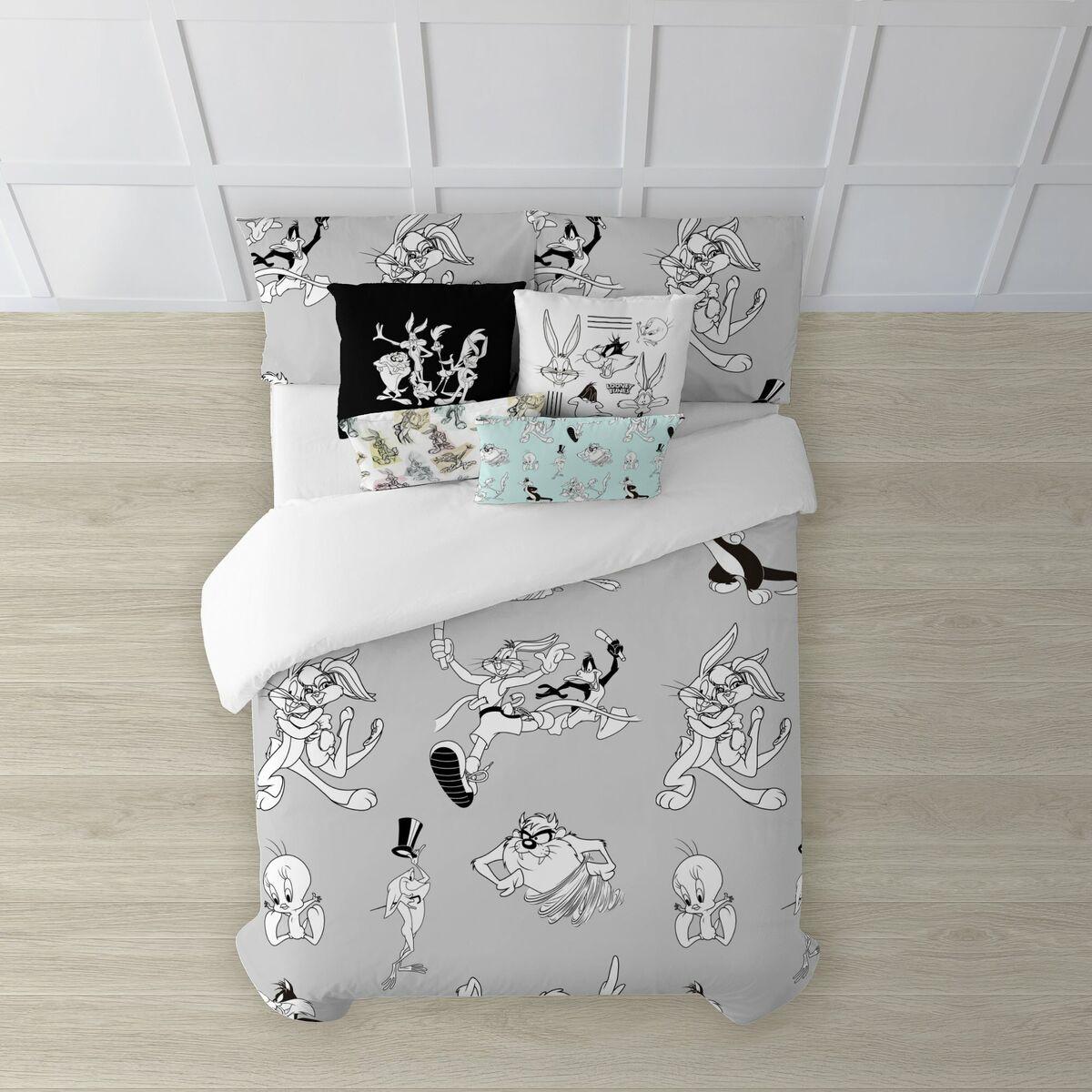 Funda Nórdica Looney Tunes Looney BN Blanco black 140 x 200 cm