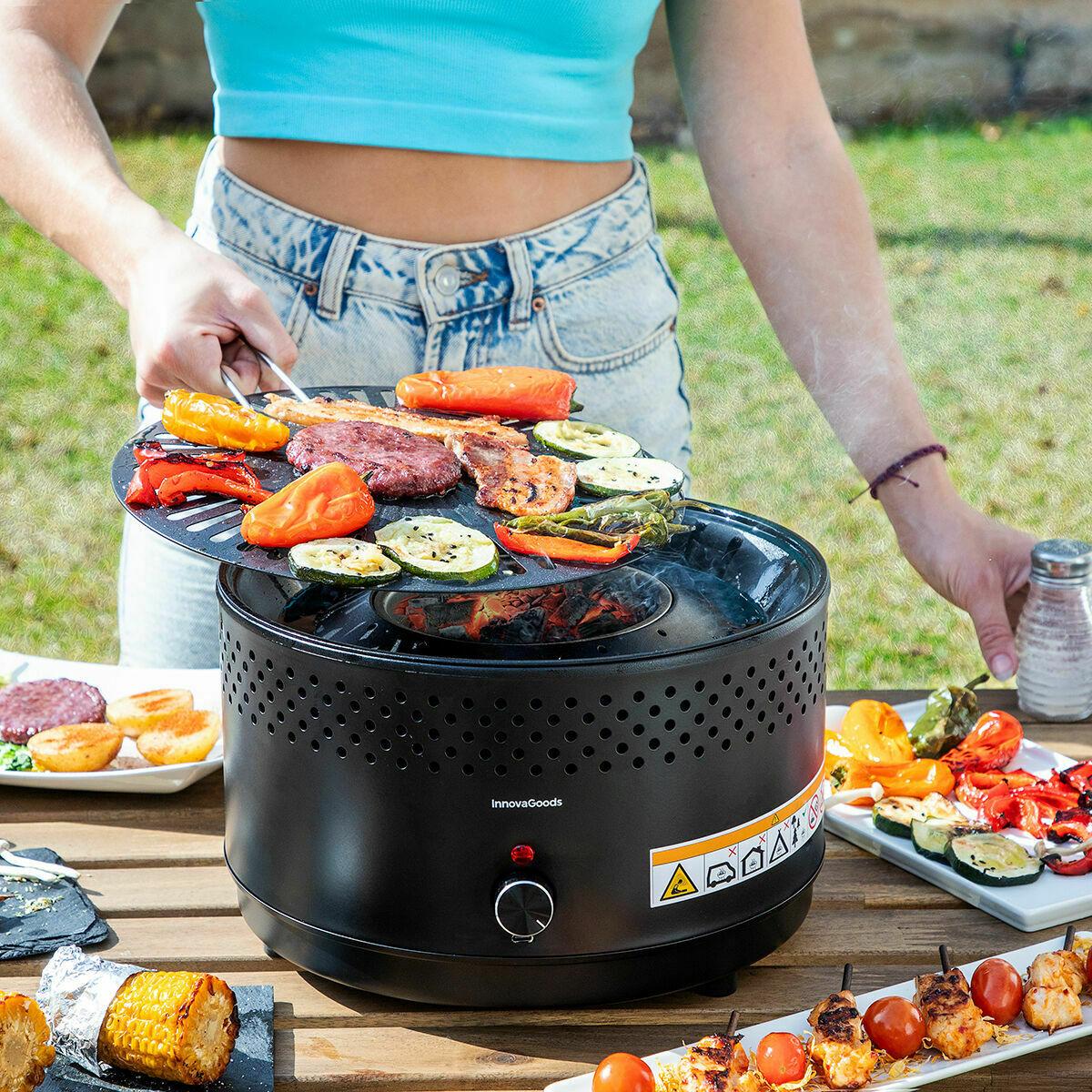 Barbacoa de Carbón sin Humo Portátil InnovaGoods Hierro (Reacondicionado A)