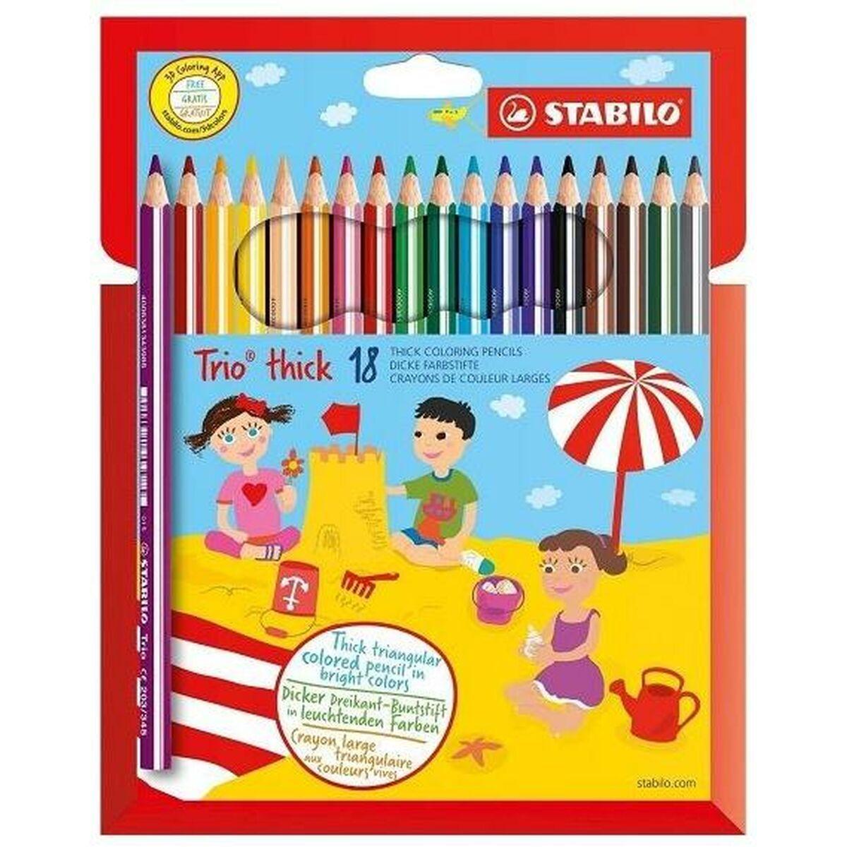 Lápices de colores Stabilo TRIO THICK Multicolor 18 Piezas (6 Unidades)