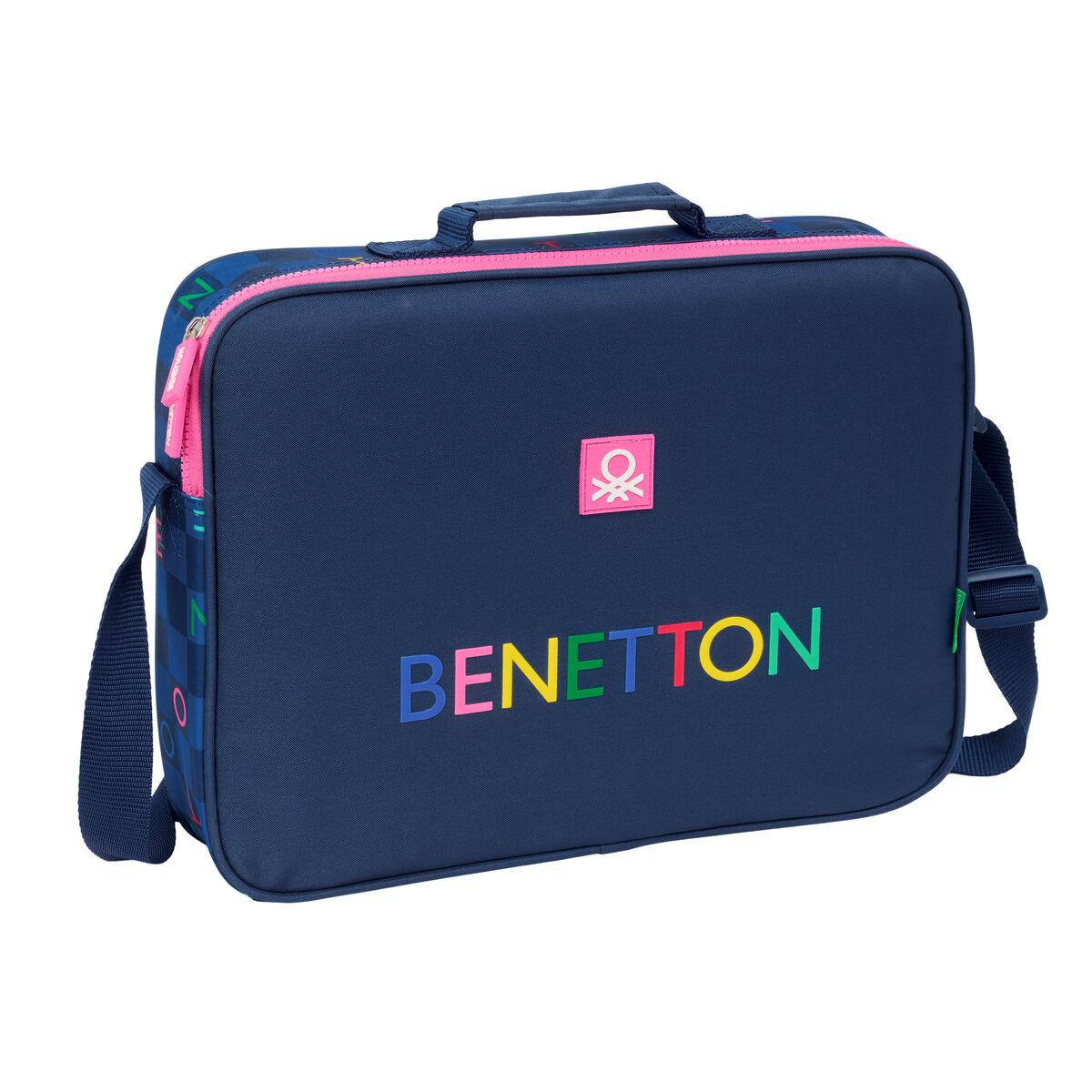 Mochila Escolar Benetton Damero Azul marino 38 x 28 x 6 cm