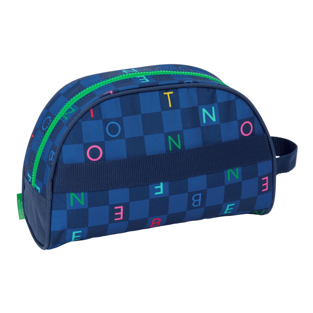 Neceser de Viaje Benetton Damero Azul marino 28 x 18 x 10 cm