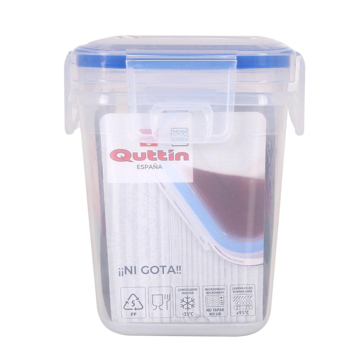 Fiambrera Quttin Quttin Rectangular 1 L 15 x 10 x 12 cm (12 Unidades)