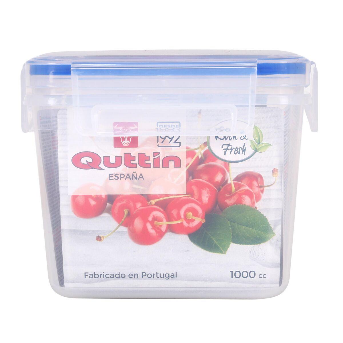 Fiambrera Quttin Quttin Rectangular 1 L 15 x 10 x 12 cm (12 Unidades)