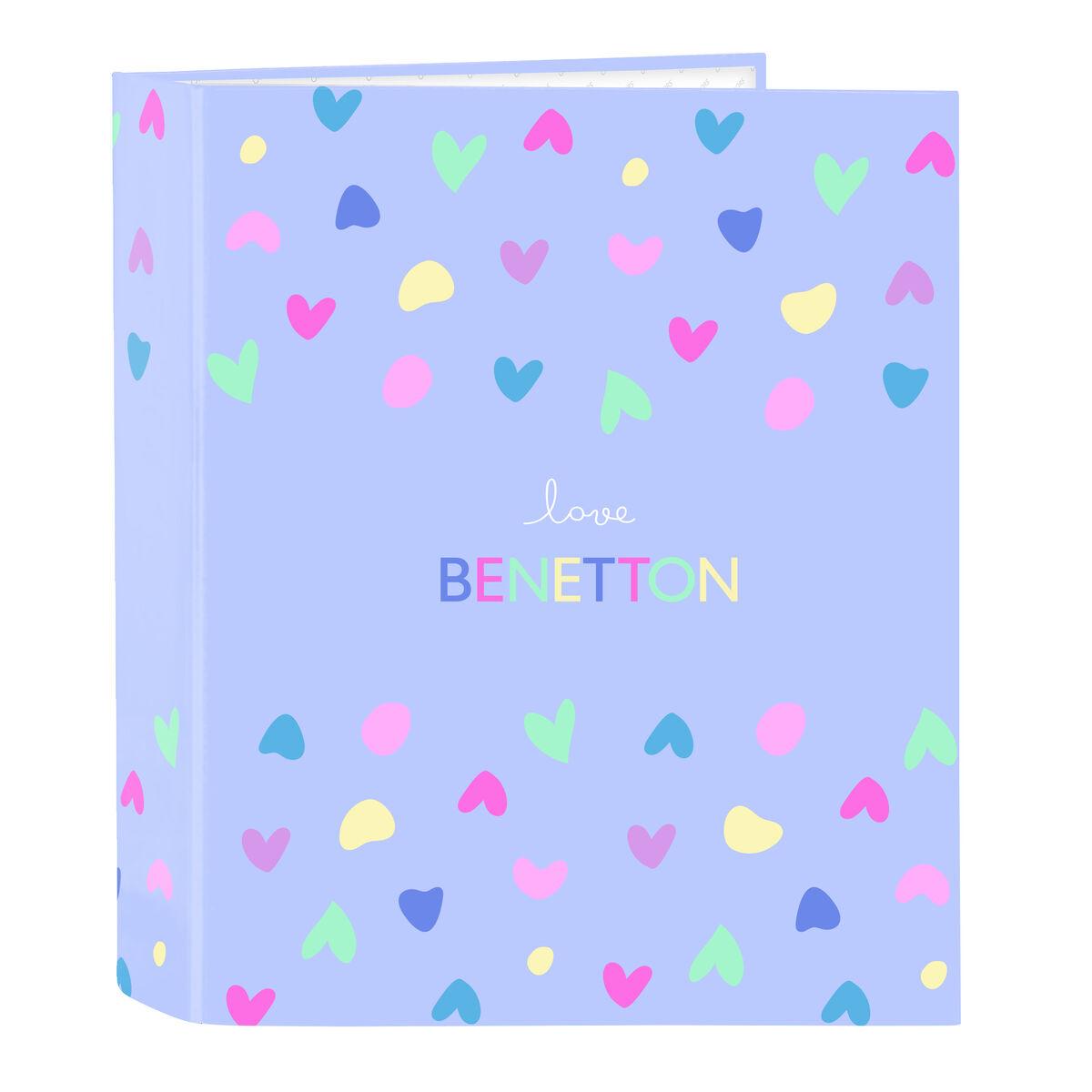 Carpeta de anillas Benetton Lila Lila A4 27 x 33 x 6 cm