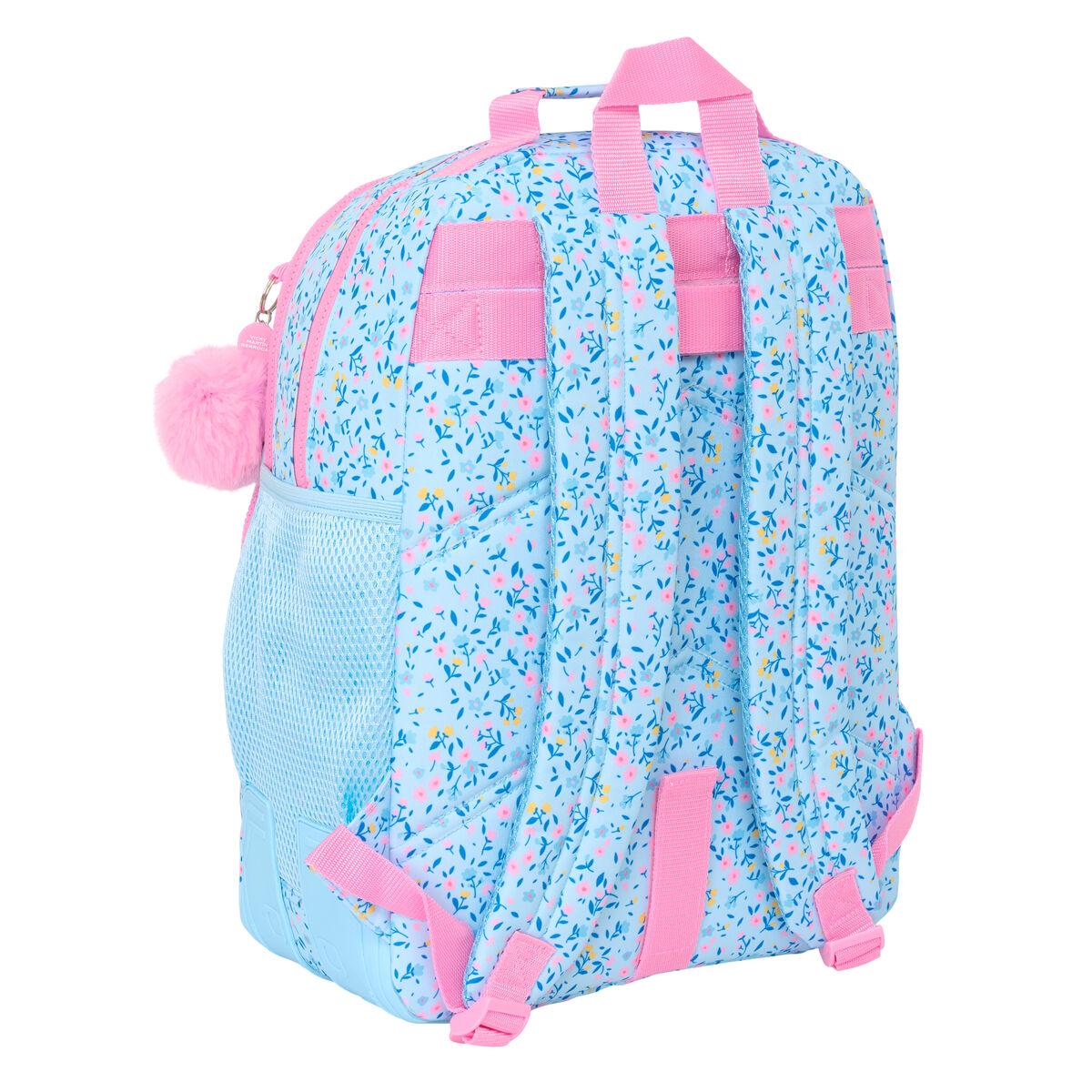 Mochila Escolar Vicky Martín Berrocal Paraíso Azul Rosa 32 x 42 x 15 cm