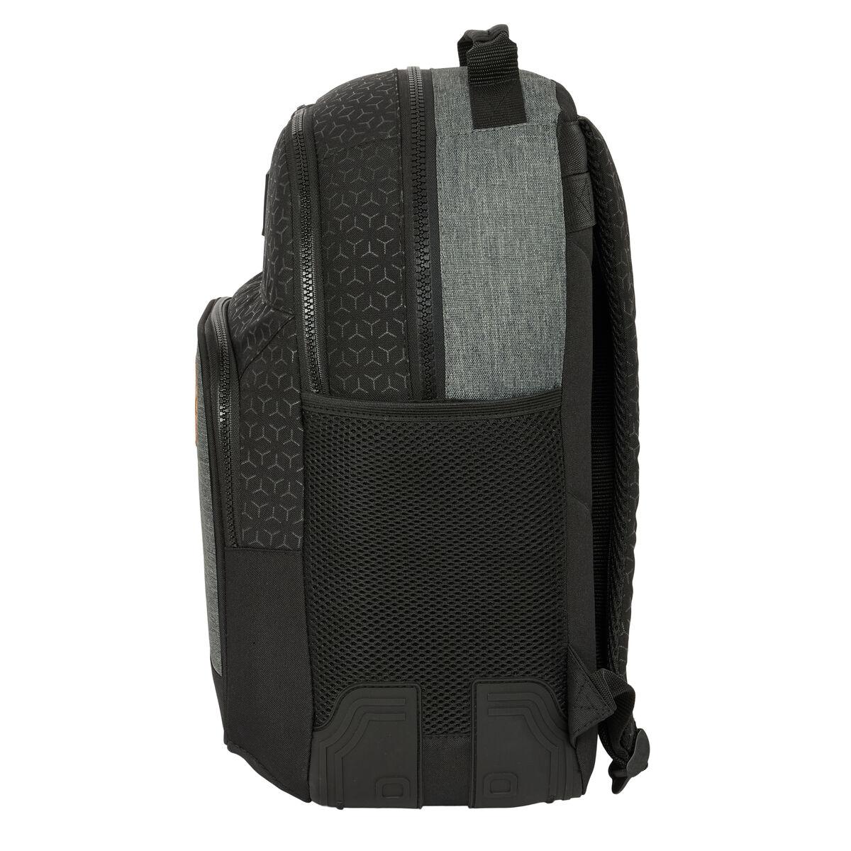 Mochila Escolar BlackFit8 Old school Negro Gris 32 x 42 x 15 cm