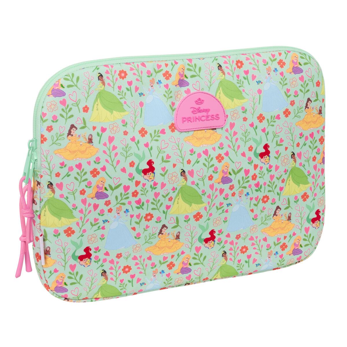 Funda para Portátil Disney Princess Bloom Verde Rosa 15,6 39,5 x 27,5 x 3,5 cm