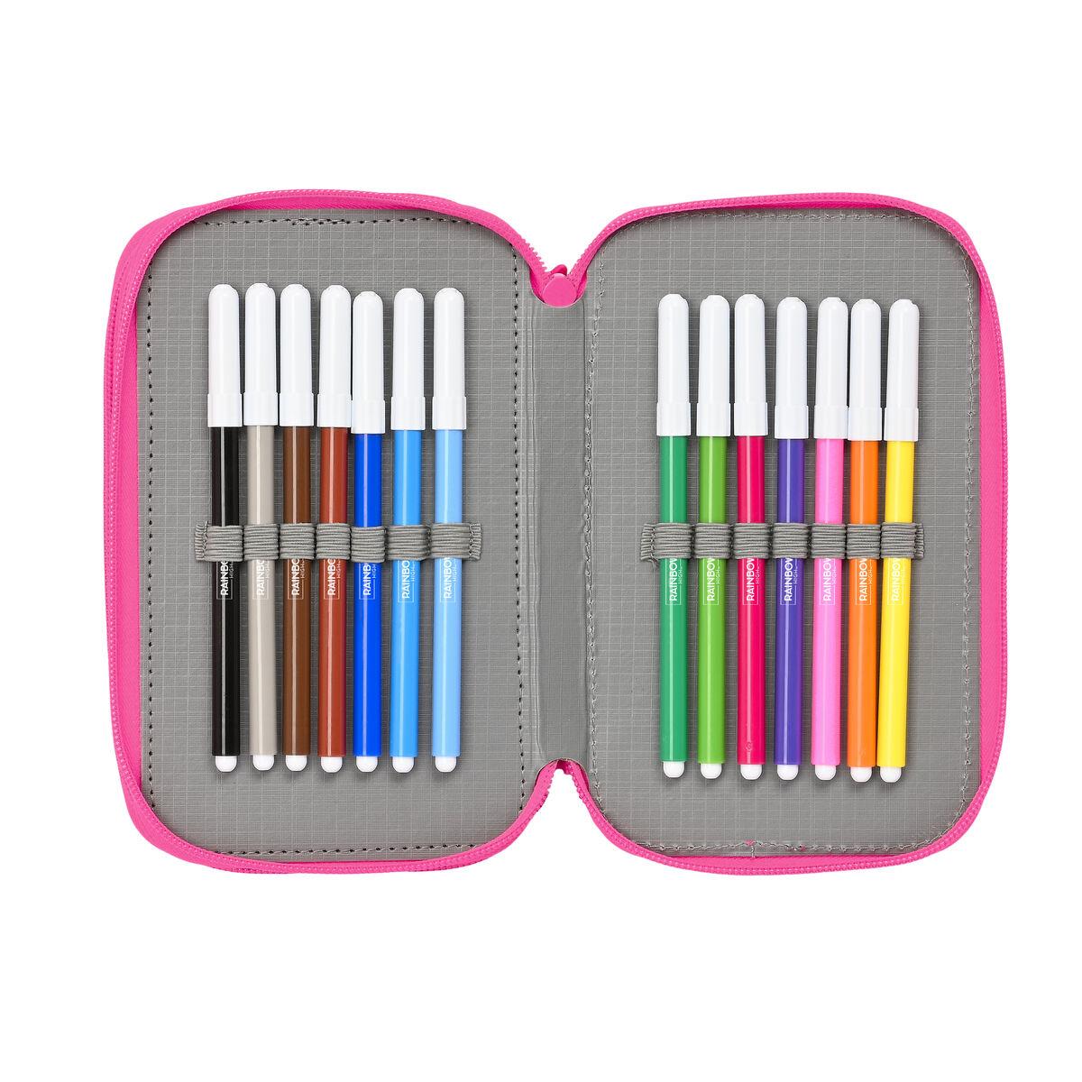 Plumier Triple Rainbow High Shine Multicolor 12,5 x 19,5 x 5,5 cm 37 Piezas
