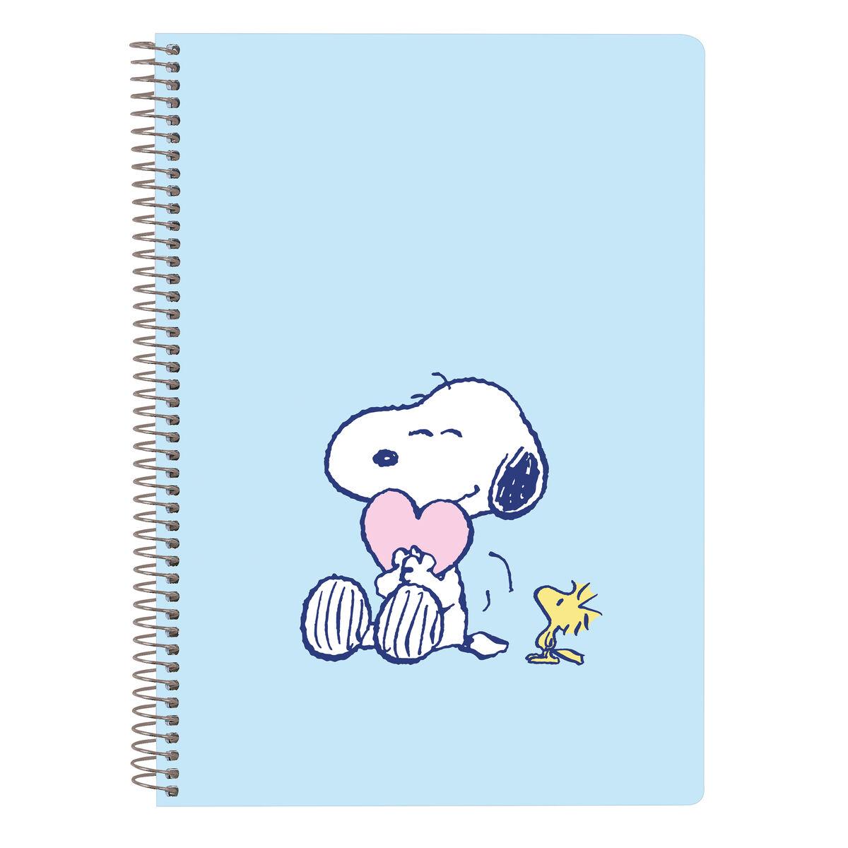 Libreta Snoopy Love Azul A5 80 Hojas