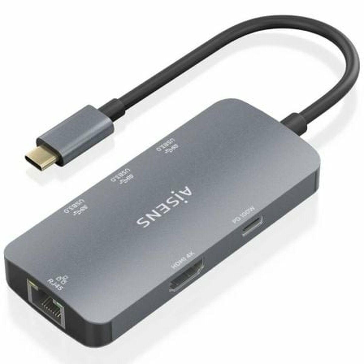 Dockstation Aisens ASUC-6P019-GR Gris