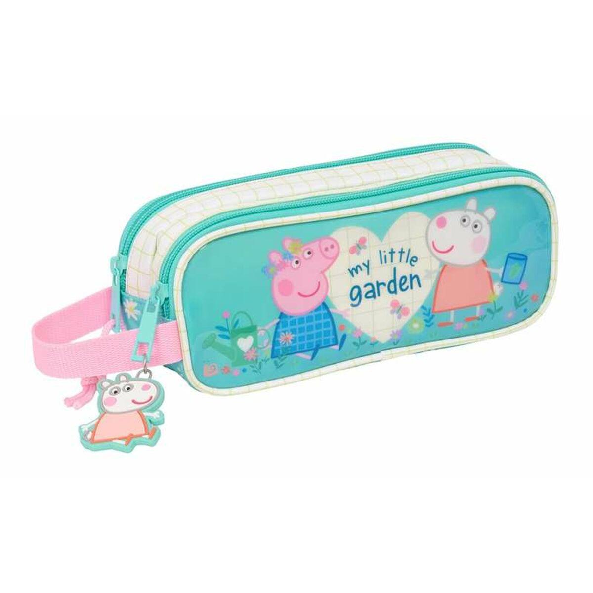 Portatodo Doble Peppa Pig Pretty Flowers 21 x 8 x 6 cm