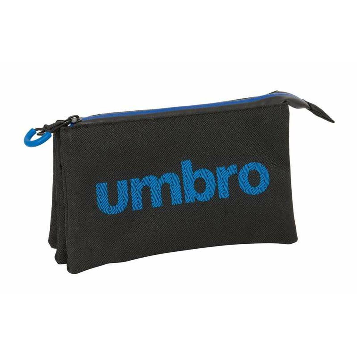 Portatodo Triple Umbro Jet Black 22 x 12 x 3 cm