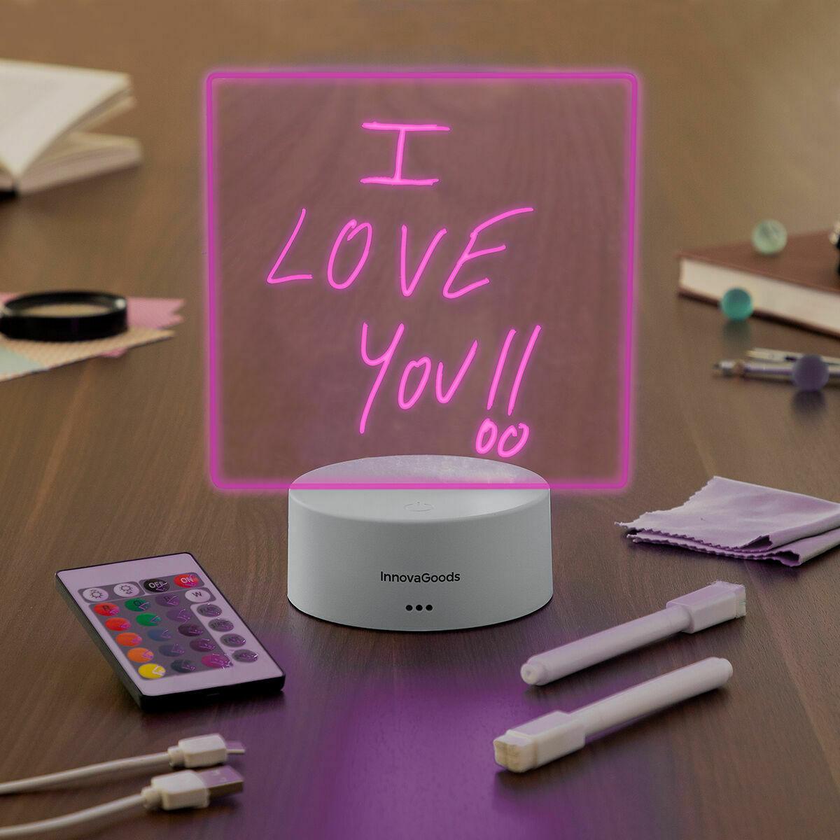 Tablero de Notas y Mensajes LED InnovaGoods Gris (Reacondicionado A)
