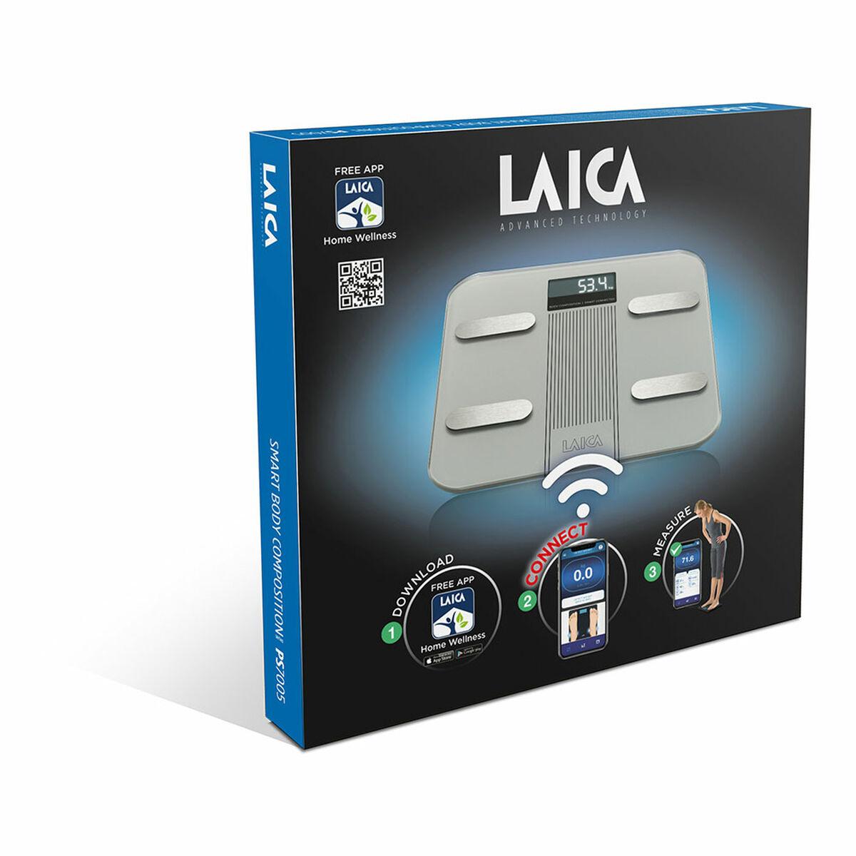 Bluetooth LAICA Blanco Cristal Templado 180 kg